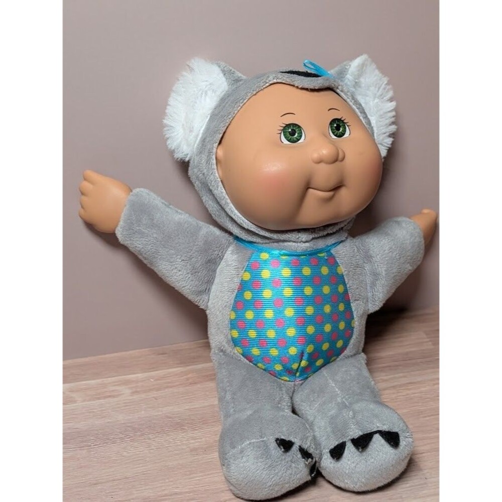 Cabbage Patch Kids Cuties Koala Plush 9" Doll Garden Party Gray Rare Style